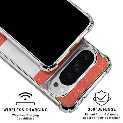 Peru Flag Distressed Google Pixel 10 Pro XL Clear Case